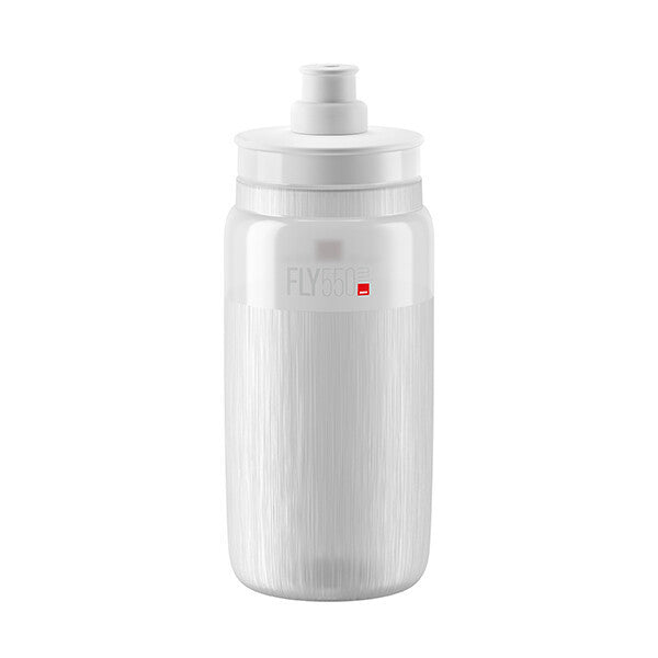 Elite Fly Tex water bottle 550ml / Clear, Grey Logo